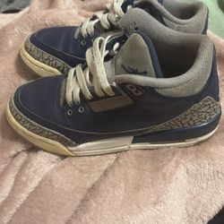 Air Jordan’s 3’s Blue And Grey