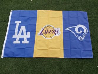 Ram Dodgers Lakers Flag