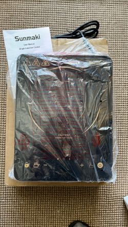 Sunmaki Single Induction Cooker FS IC326 Black Portable 1800W New in Box