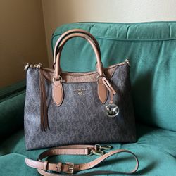 Michael Kors Medium Signature Monogram Satchel 