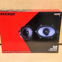 Kicker KSC680 KS Series Car Speakers Set 6x8" 2-Way Coaxial Speaker 150 Watts 44KSC6804 🚨 Payment Options Available 🚨 No Credit Needed 🚨 