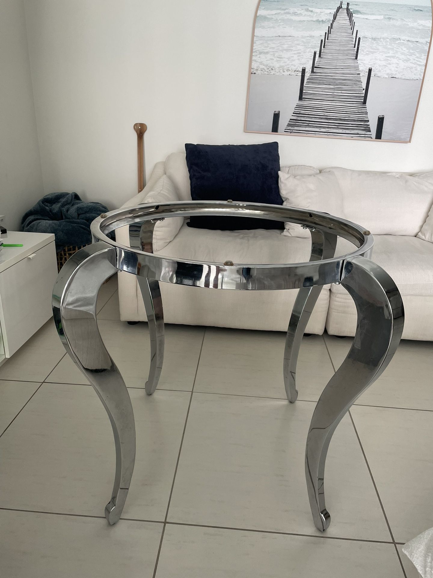 DINING TABLE BASE FOR SALE STAINLESS STEEL