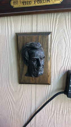 Abraham Lincoln Bronze Relief Plaque