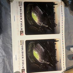 Soldier field September 29, 2003 inaugural game at Soldier Field Chicago IL by Heidelberg Poster