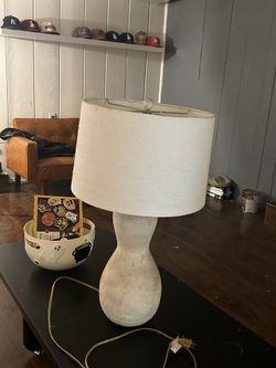 Lámpara Grande Con Vase De Cerámica ! 🤍✨