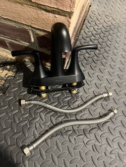 Pfister matte black bathroom faucet