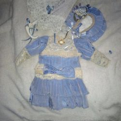 Vintage Doll Dress & Accessories 