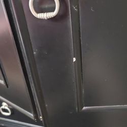 Black TV Armoire W 3 Drawers