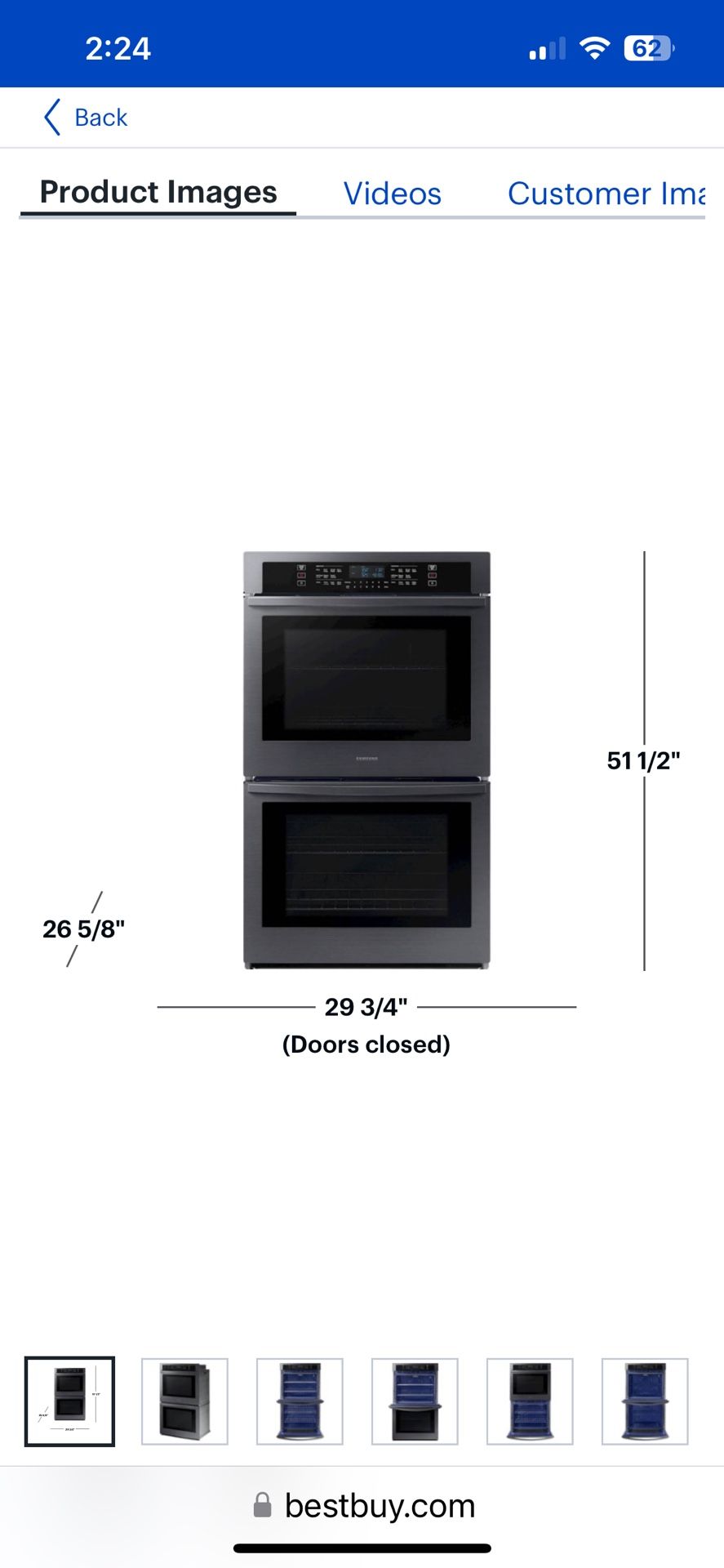 Samsung 30” Built-In Double Oven w/ WiFi