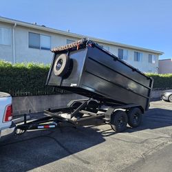 NEW DUMP TRAILER 12x8x4 12000 LBS
ROLLING TARP--SPARE TIRE,ELECTRIC BRAKES,HYDRAULIC SYSTEM,REMOTE CONTROL,IDEAL FOR HAULING, DEMOLITION, TRASH ETC,