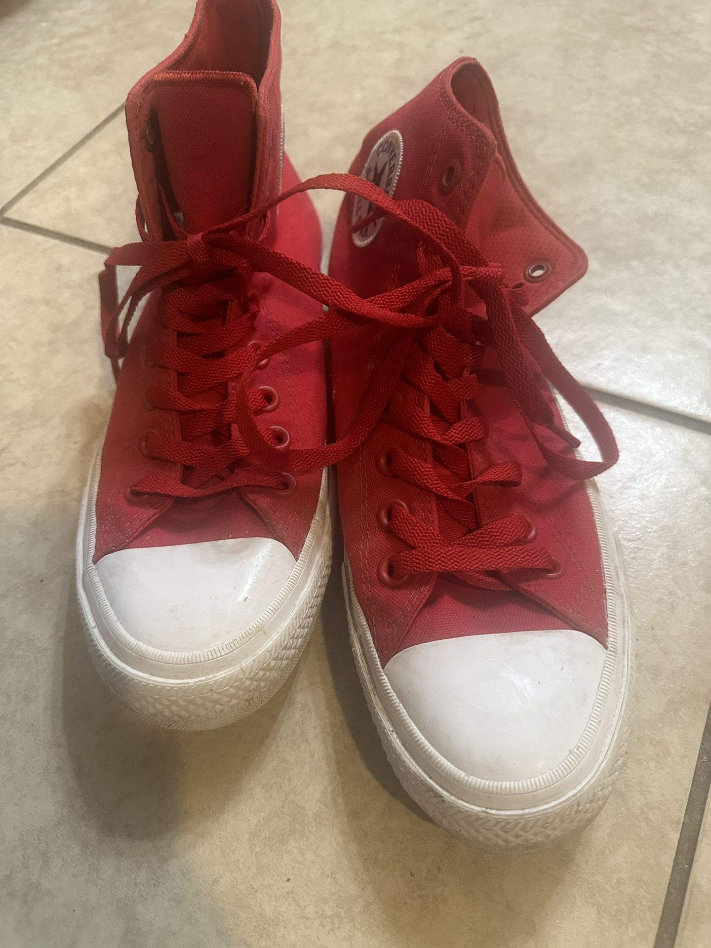Red Converse.