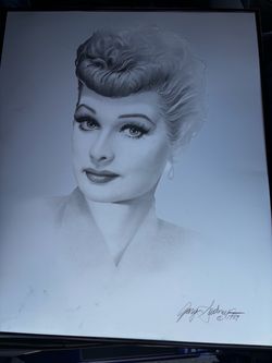 I love Lucy portrait 1989 signed Gary saderup