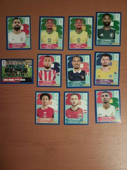 Panini FIFA World Cup Stickers blue parallel