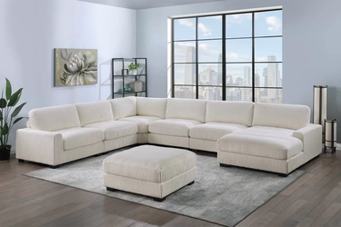 New sectional in corduroy