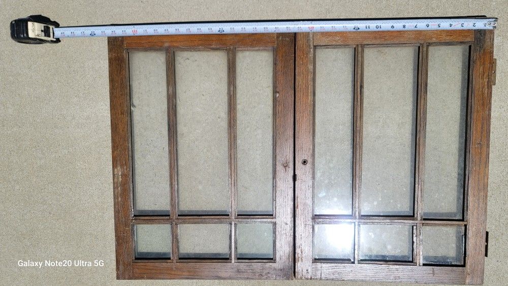 Old Oak Frame Glass Doors