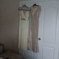 Beaded silver and white dresses for sale size.
6