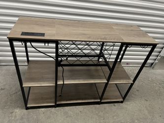 Bar console with power outlet