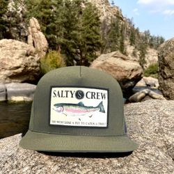 New Rainbow Trout Fishing Hat Salty Crew