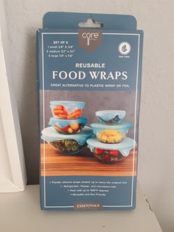 BRAND NEW Rehusable Food WRAPS Set Of 6