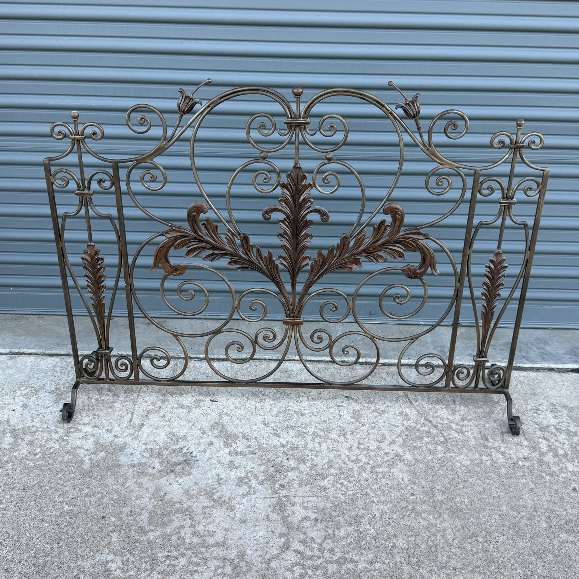 Copper Tone Fireplace Screen
