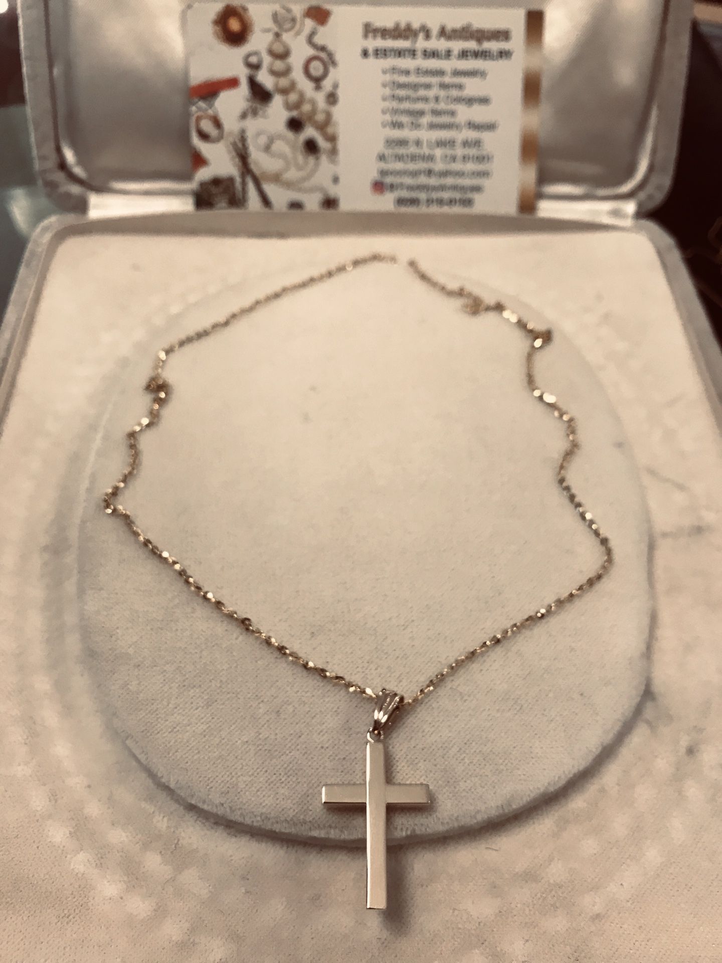 14kt Yellow Gold Chain And Gold Cross 18”