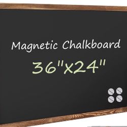 Board2by Rustic Wood Framed Magnetic Chalkboard 24 x 36