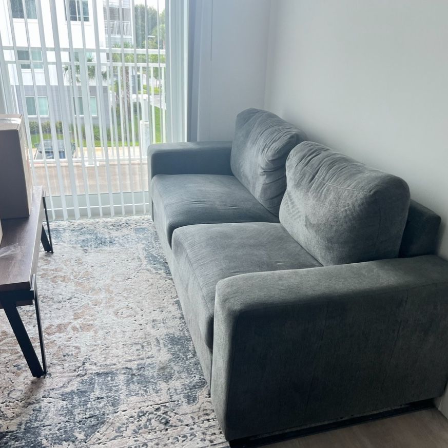 Sofa, Couch, Dark Grey Couch