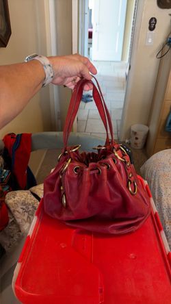 Real Leather Drawstring Bucket Handbag