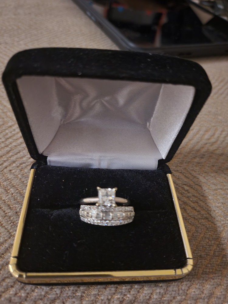 3 Carat T-Weight Diamond Engagement Ring & Custom Band 