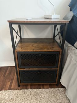 Night stand with two storage compartments