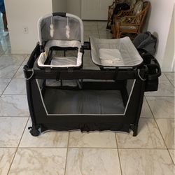 Baby Bed With Sleeping Bed and Diaper Changing 