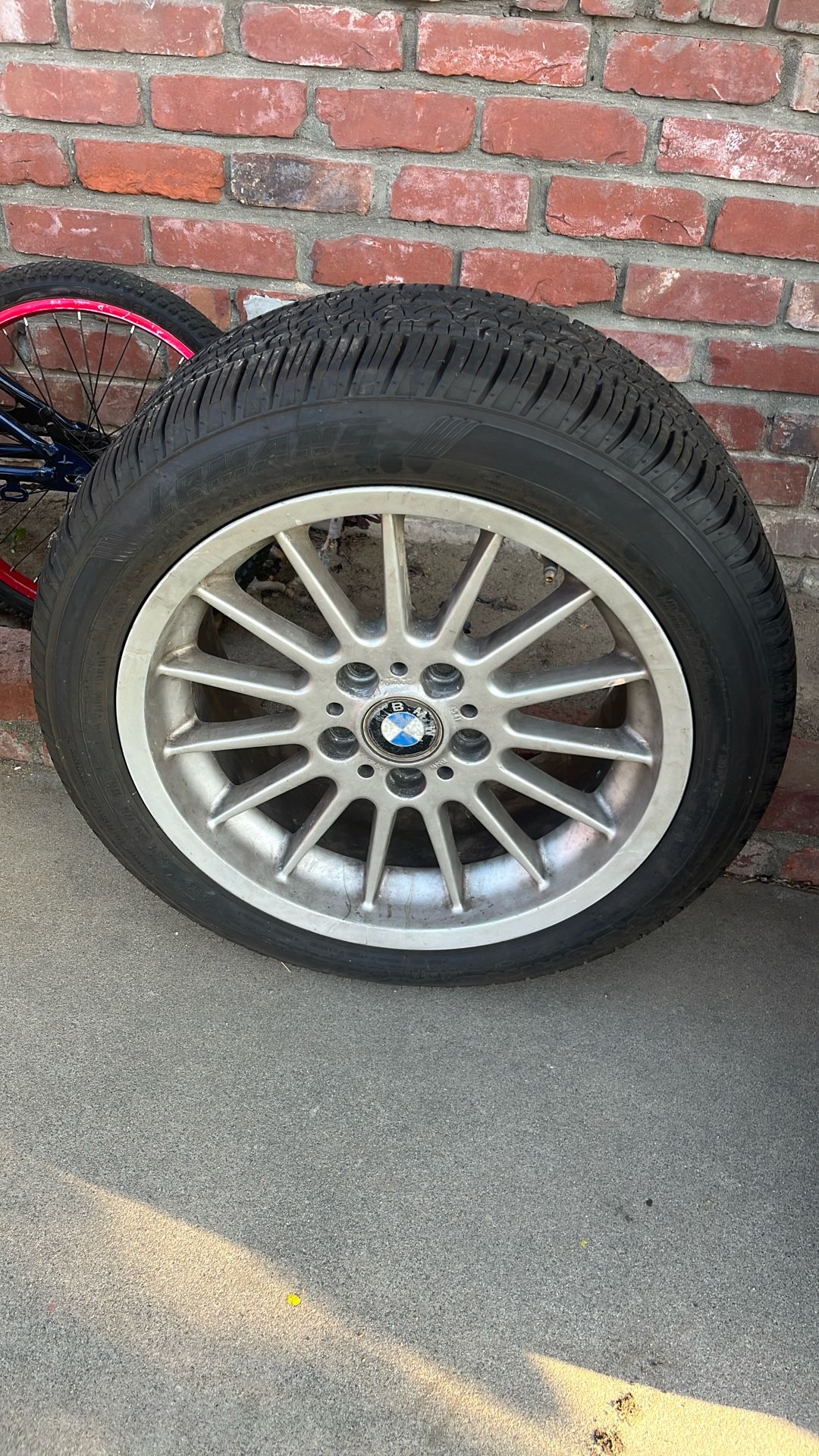 BMW Wheel Tire Tread Is Near New The Rim Is A Little Dirty
