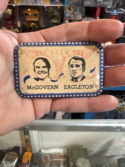 1972 McGovern for President 1 3/4" x 2 3/4" Pinback Buttons Shriver Eagleton pin