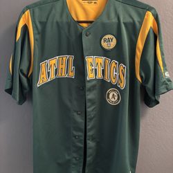 Oakland A's True Fan American Ray Fosse Tribute Jersey Genuine Merchandise Large