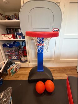 Little Tikes Easy Score Basketball Set, Blue, adjustable 23.75 x 22 x 61 inches