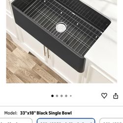 Black Farmhouse Sink 33in