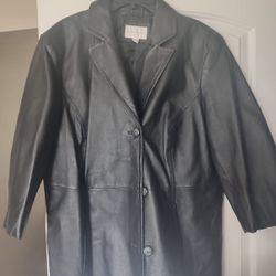 Worthington Genuine Leather Coat 