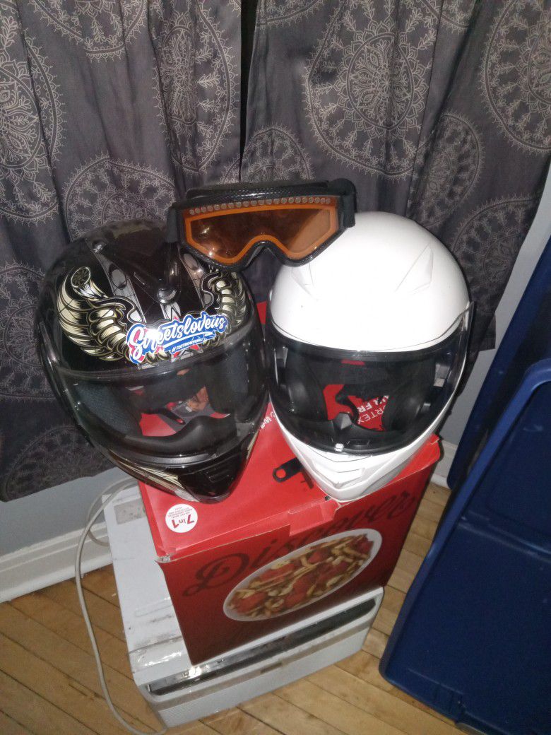 Motorcycle HELMETS And GOGGLE COMBO