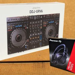 Pioneer DJ 4 Channel Controller Rekordbox Serato Controller Cellphone Labtop Tablet Mixer DDJ-GRV6 Headphone Package 🚨 Payment Options Available 🚨
