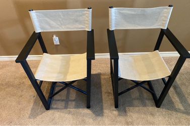 IKEA Wood Folding Directors chairs - pair