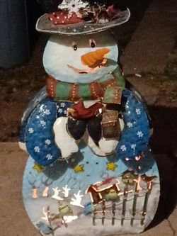 Spooky halloween snowman