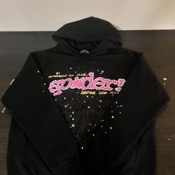 Black/Pink Sp5der Hoodie