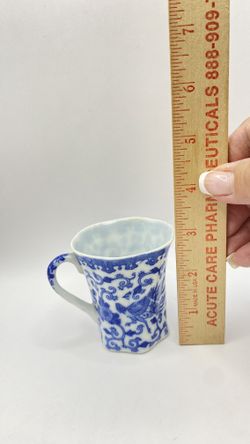 Vintage/Antique Phoenix Demitasse Blue & White Japanese Cup Dainty  