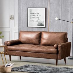 Dark Brown Suede 71” Width Couch 🛋️ Brand New In Box 📦