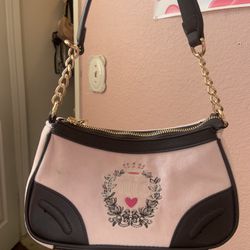 juicy couture pink brown heritage bag