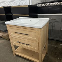 Bickley 30" Single Bathroom Vanity with Ceramic Top