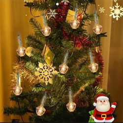 Christmas Bubble Lights,Vintage Light String Set 11Ft 7 Clear Bubble Fluids with Gold Glitter 