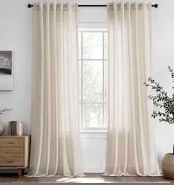 Cream curtains set 84” 4panels