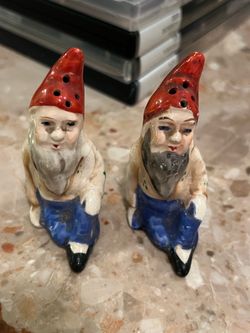 Ceramic Gnome Salt and Pepper Shakers