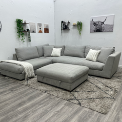 Huge Grey Sectional Couch - Free Delivery